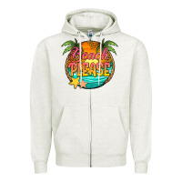 Beach Please Zipper Hoodie | Teevron