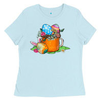 Baby Blue Easter Coffee Ladies Tee - CowhideDigitalArt
