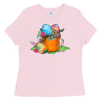 Bubblegum Pink Easter Coffee Ladies Tee - CowhideDigitalArt