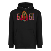 Black Gigi Lady Of Guadalupe Heavyweight Hoodie - Jasminsmagicworld