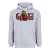 Heather Grey Gigi Lady Of Guadalupe Heavyweight Hoodie - Jasminsmagicworld