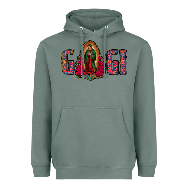 Gigi Lady Of Guadalupe Heavyweight Hoodie by Jasminsmagicworld | Teevron