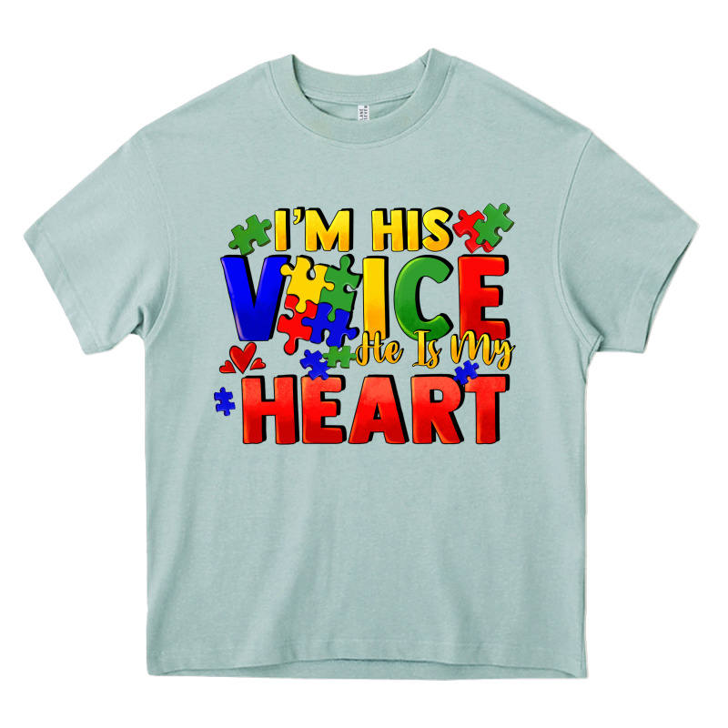 I'm His Voice He Is My Heart Heavy Core Tee by FaDigitalArtStudio | Teevron