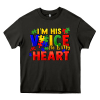 Asphalt I'm his voice he is my heart Heavy Core Tee - FaDigitalArtStudio