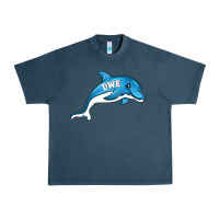 Midnight Navy dolphin dwe Urban Heavy Tee - CowhideDigitalArt