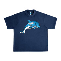 Navy dolphin dwe Urban Heavy Tee - CowhideDigitalArt