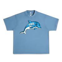 Pebble Blue dolphin dwe Urban Heavy Tee - CowhideDigitalArt