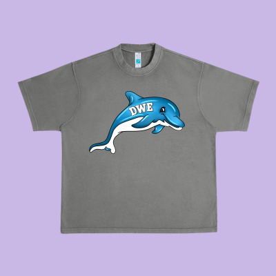 Dolphin Dwe Urban Heavy Tee Designed By Cowhidedigitalart