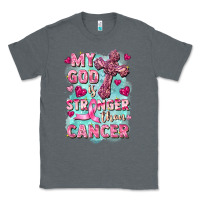 Charcoal Heather My God is stronger than Cancer Classic Tee - FaDigitalArtStudio