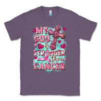 Lavender My God is stronger than Cancer Classic Tee - FaDigitalArtStudio