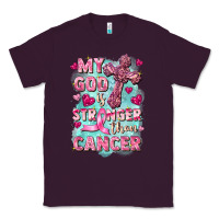 Plum My God is stronger than Cancer Classic Tee - FaDigitalArtStudio