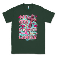 Sports Green My God is stronger than Cancer Classic Tee - FaDigitalArtStudio