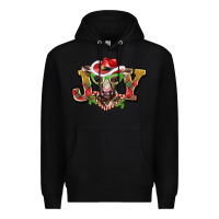Black christmas joy baby cow Premium Hoodie - BarkalooDesign