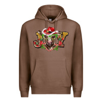 Chestnut christmas joy baby cow Premium Hoodie - BarkalooDesign