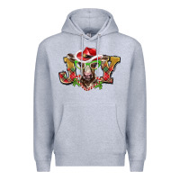 Heather Grey christmas joy baby cow Premium Hoodie - BarkalooDesign
