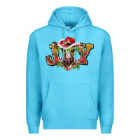 Ocean Blue christmas joy baby cow Premium Hoodie - BarkalooDesign