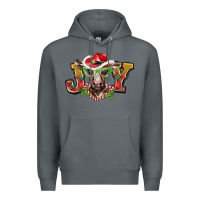 Rock christmas joy baby cow Premium Hoodie - BarkalooDesign