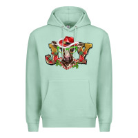 Seafoam christmas joy baby cow Premium Hoodie - BarkalooDesign