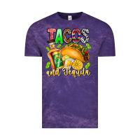 Cloud Purple Tacos And Tequila Vintage Tee - CowhideDigitalArt
