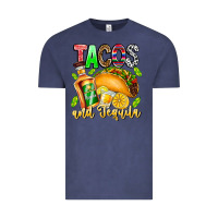 Vintage Denim Tacos And Tequila Vintage Tee - CowhideDigitalArt
