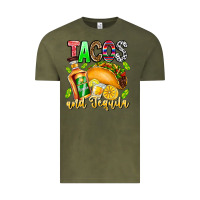 Vintage Olive Tacos And Tequila Vintage Tee - CowhideDigitalArt