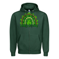 Sports Green st. patrick's day happy go lucky Zipper Hoodie - RanaPortraitStore