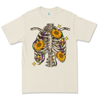 Bone mardi gras chest sunflowers skeleton Premium Tee - FaDigitalArtStudio
