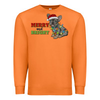 Carrot merry and bright french bulldog Premium Sweatshirt - RanaPortraitStore