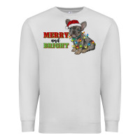 Dove Grey merry and bright french bulldog Premium Sweatshirt - RanaPortraitStore