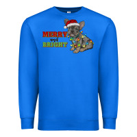 True Royal merry and bright french bulldog Premium Sweatshirt - RanaPortraitStore
