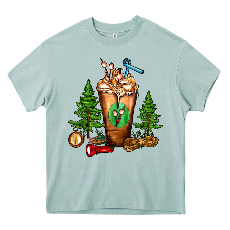 Camping Cold Drink Frappe Heavy Core Tee by FaDigitalArtStudio | Teevron
