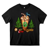 Black camping cold drink frappe Heavy Core Tee - FaDigitalArtStudio