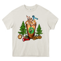 Cream camping cold drink frappe Heavy Core Tee - FaDigitalArtStudio