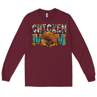 Burgundy chicken mom Long Sleeve Tee - LillyAllenDesigns