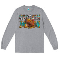 Heather Grey chicken mom Long Sleeve Tee - LillyAllenDesigns