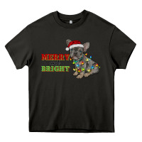 Asphalt merry and bright french bulldog Heavy Core Tee - RanaPortraitStore