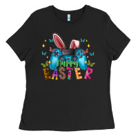 Black Happy Easter Gamer Ladies Tee - CowhideDigitalArt