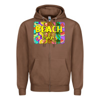 Chestnut beach vibes summer brushstroke Zipper Hoodie - Jasminsmagicworld