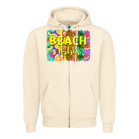 Sandshell beach vibes summer brushstroke Zipper Hoodie - Jasminsmagicworld