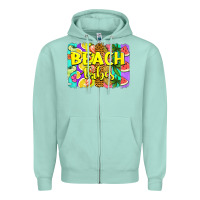Seafoam beach vibes summer brushstroke Zipper Hoodie - Jasminsmagicworld