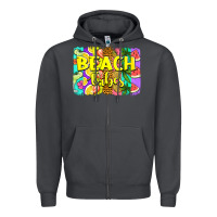 Smoke beach vibes summer brushstroke Zipper Hoodie - Jasminsmagicworld