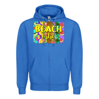 True Royal beach vibes summer brushstroke Zipper Hoodie - Jasminsmagicworld
