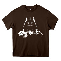 Chocolate Brown darth vader Heavy Core Tee - DesigneFamous
