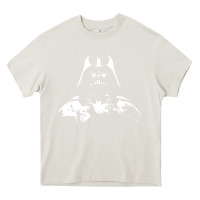 Cream darth vader Heavy Core Tee - DesigneFamous
