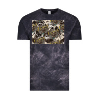 Cloud Black Longhorn Pattern Vintage Tee - CowhideDigitalArt