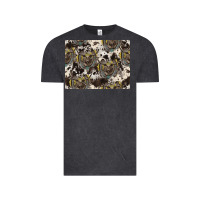 Vintage Black Longhorn Pattern Vintage Tee - CowhideDigitalArt