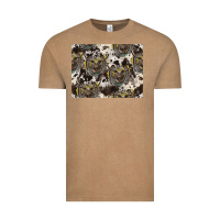 Vintage Coffee Longhorn Pattern Vintage Tee - CowhideDigitalArt