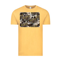 Vintage Mustard Longhorn Pattern Vintage Tee - CowhideDigitalArt