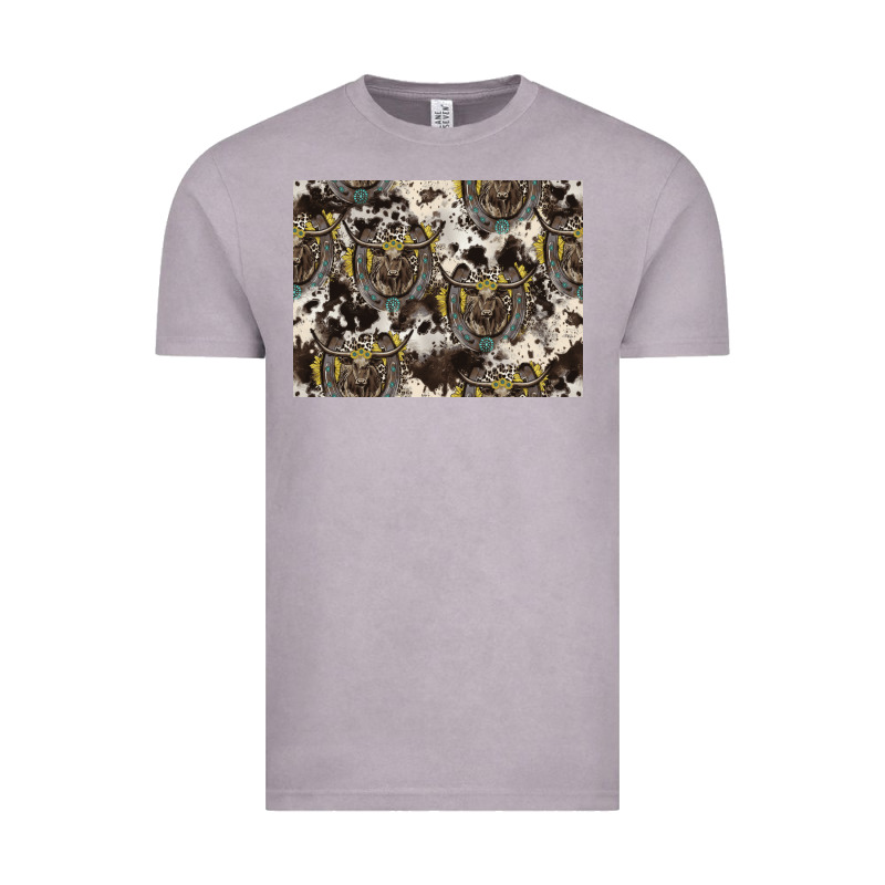 Longhorn Pattern Vintage Tee by CowhideDigitalArt | Teevron
