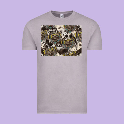 Longhorn Pattern Vintage Tee Designed By Cowhidedigitalart